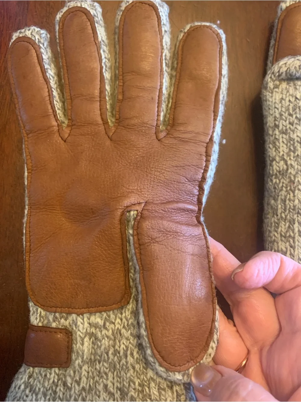 Vintage Gates Thinsulate Thermal Wool  and Leather Gloves